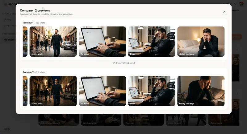 Compare and export